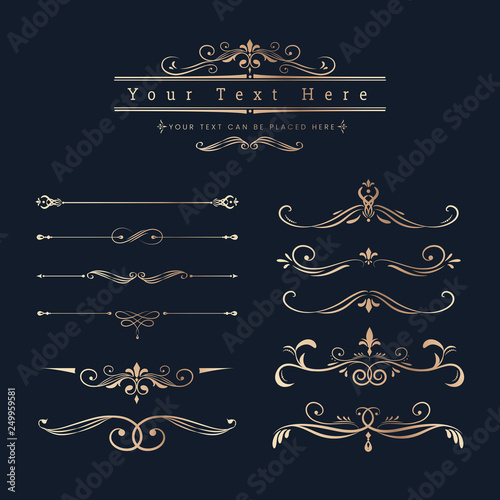 Vintage ornamental design elements