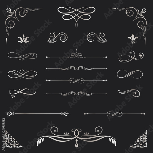 Vintage ornamental design elements