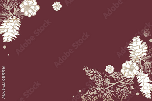 Blank floral invite