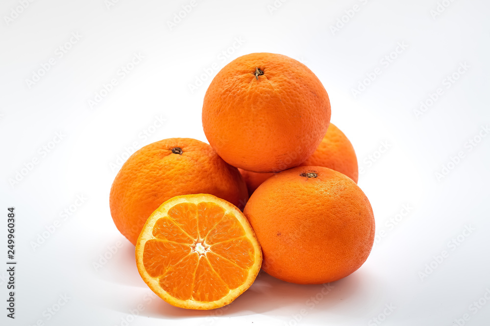 Fresh orange,isolated on a white background Fresh orange,isolated on a white background