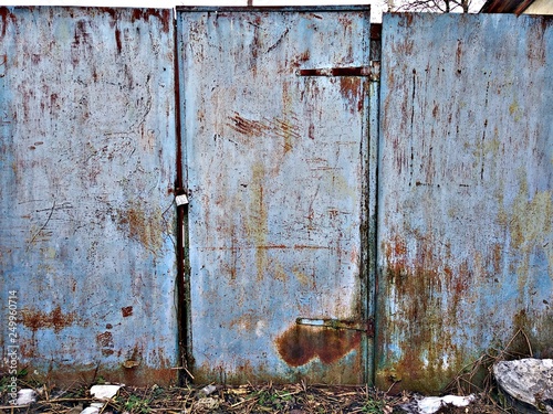 old rusty door with lock