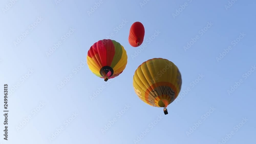 movement of hot air balloon in the sky movement of hot air balloon in the sky
