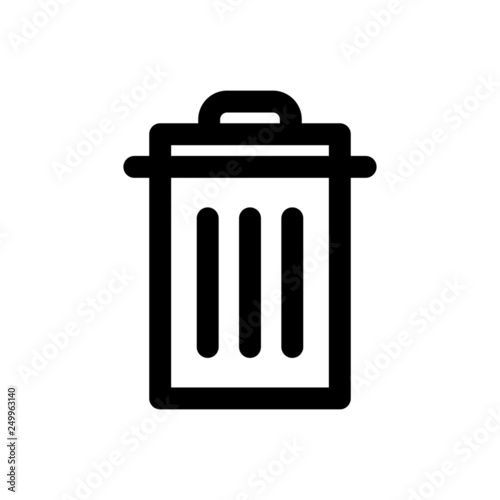 Trash bin icon, delete symbol