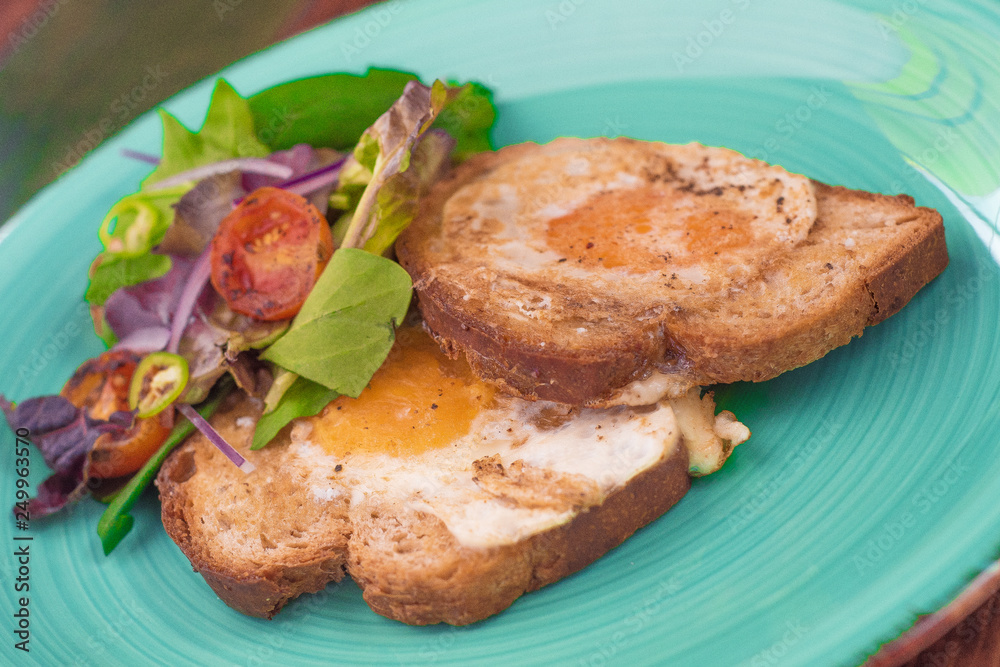 eggs and bread