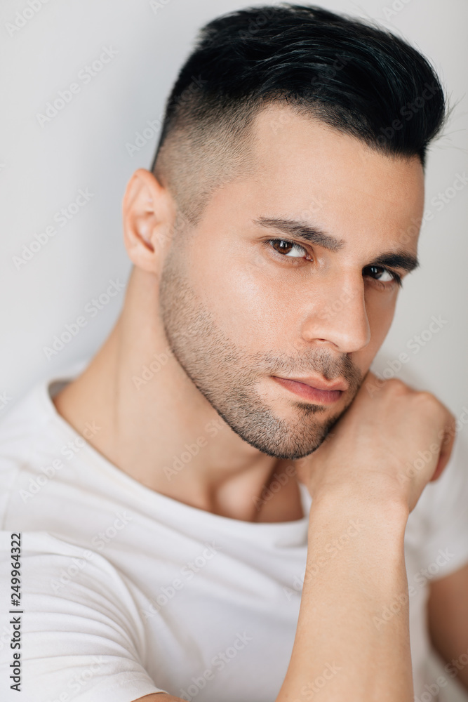 Close up portrait of handsome sexy man Close up portrait of handsome sexy man