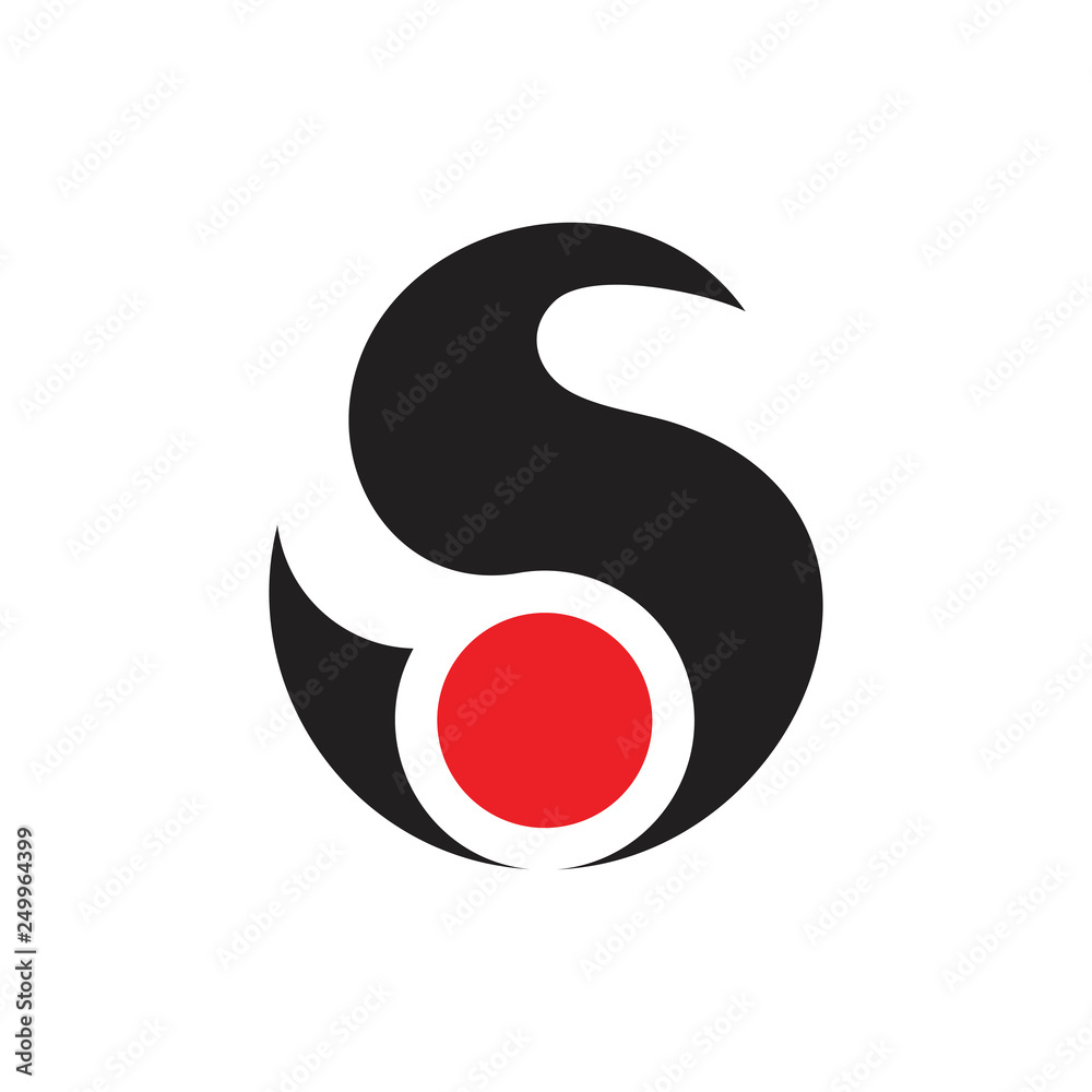 letter s abstract circle curves dot geometric design logo letter s abstract circle curves dot geometric design logo