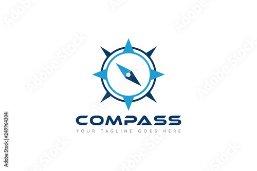 Free Download compass logo and icon vector illustration design template - GFXLoad