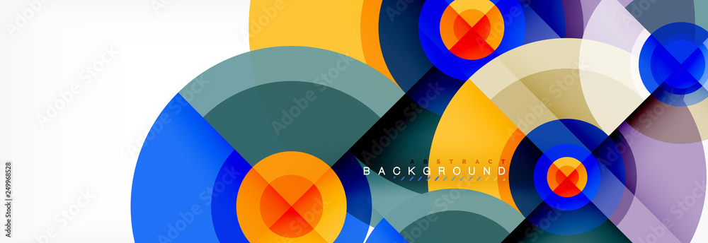 Round circles and triangles abstract background Round circles and triangles abstract background