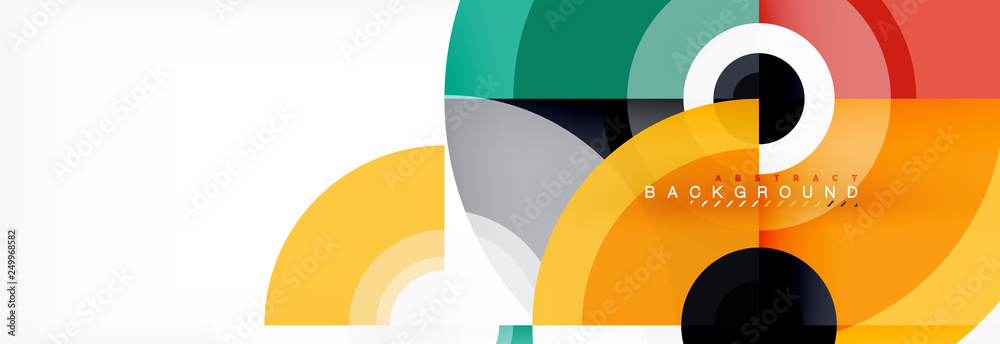 Obraz premium Circle geometric composition abstract background design, cover, template, brochure, flyer.