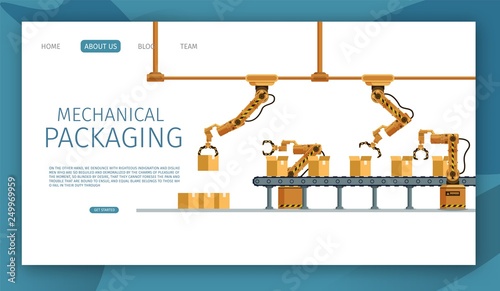 Automatic Robotic Claw Packing Cardboard Box