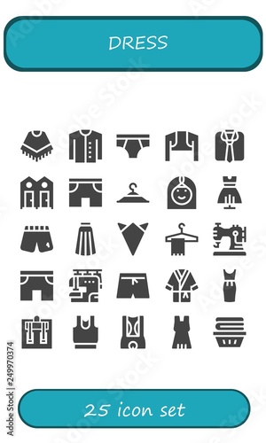 dress icon set