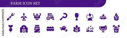 farm icon set