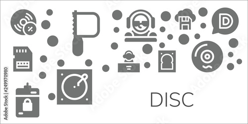 disc icon set
