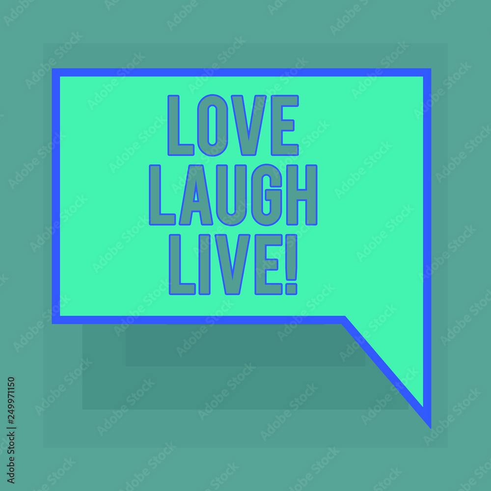 Conceptual hand writing showing Love Laugh Live. Business photo text Be inspired positive enjoy your days laughing good humor Blank Deformed Color Round Shape with Small Circles Conceptual hand writing showing Love Laugh Live. Business photo text Be inspired positive enjoy your days laughing good humor Blank Deformed Color Round Shape with Small Circles