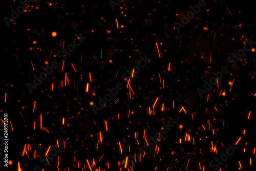 Fire particles isolated on black background overlay. Put it over your image in screen mode.