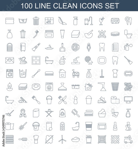 100 clean icons