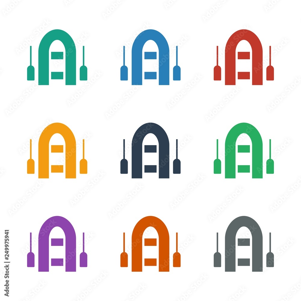 inflatable boat icon white background inflatable boat icon white background