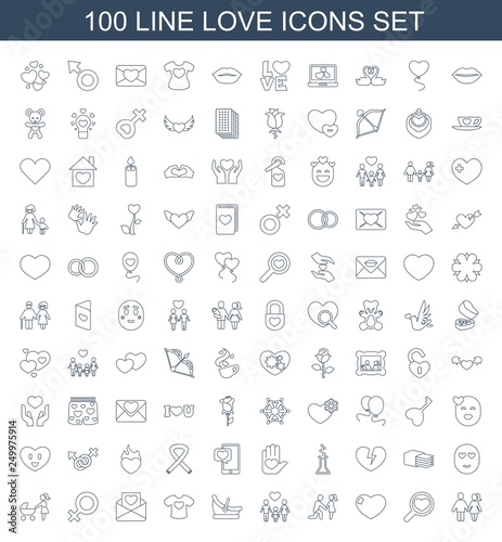 100 love icons
