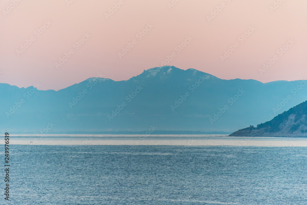 Sunrise on the Blue Mediterranean Southern Italian Coast