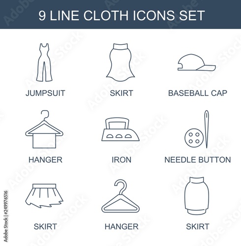 9 cloth icons