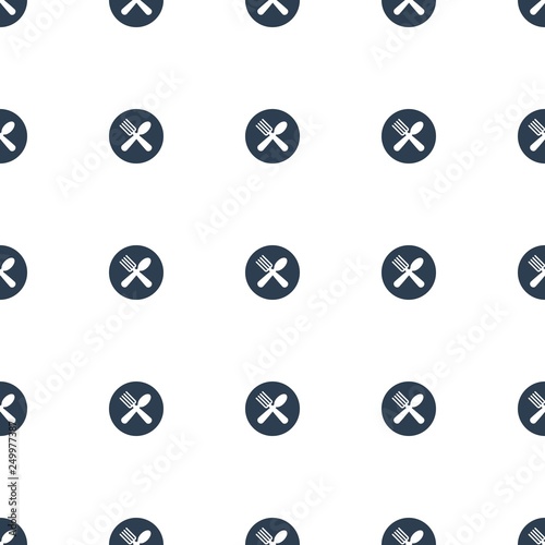 spoon and fork icon pattern seamless white background
