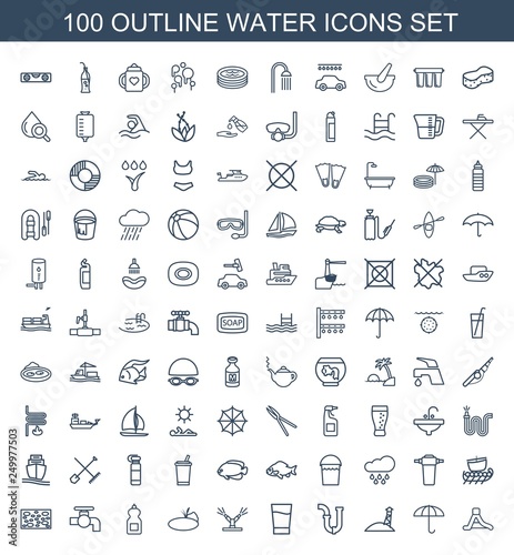 100 water icons