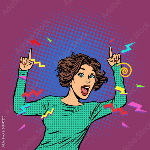 woman pointing finger