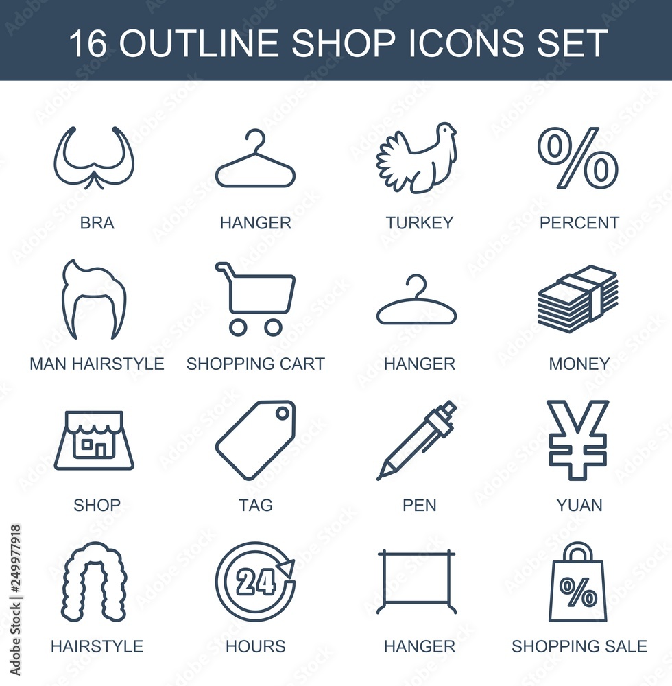 Naklejka premium shop icons