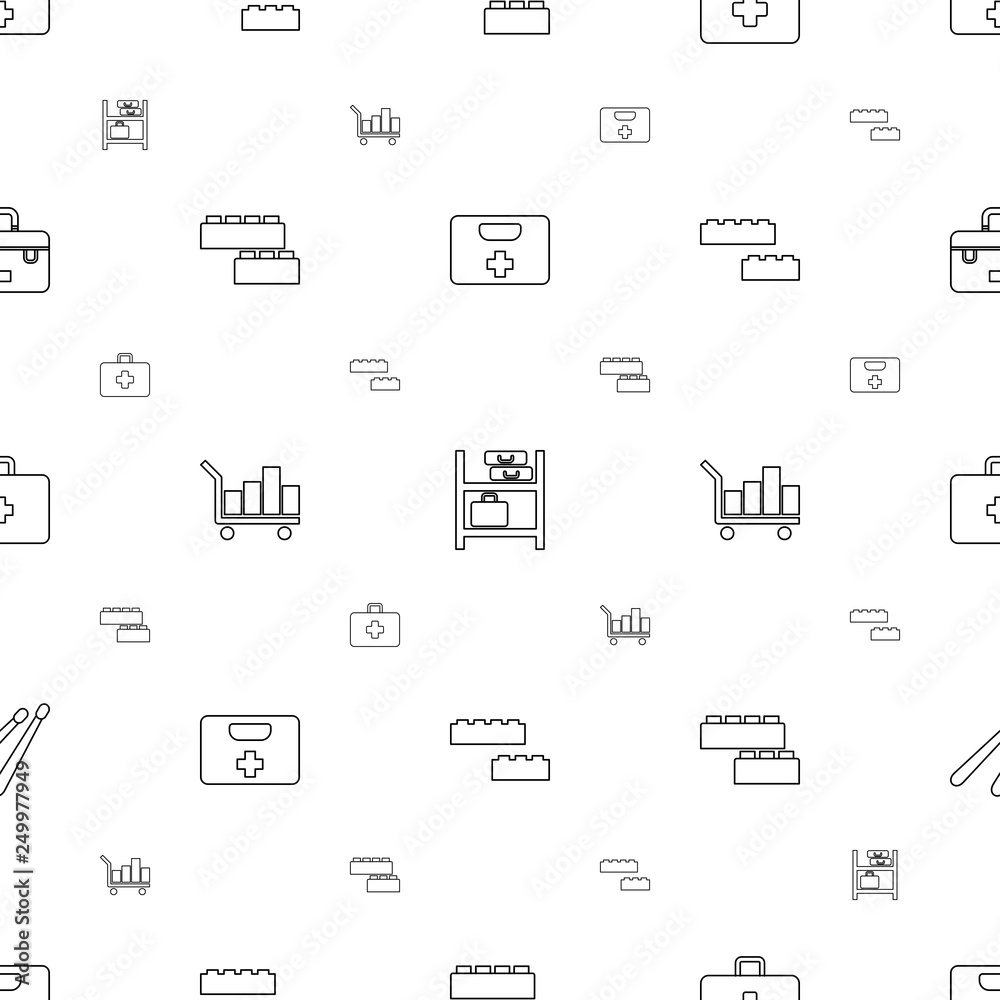Fototapeta premium kit icons pattern seamless white background