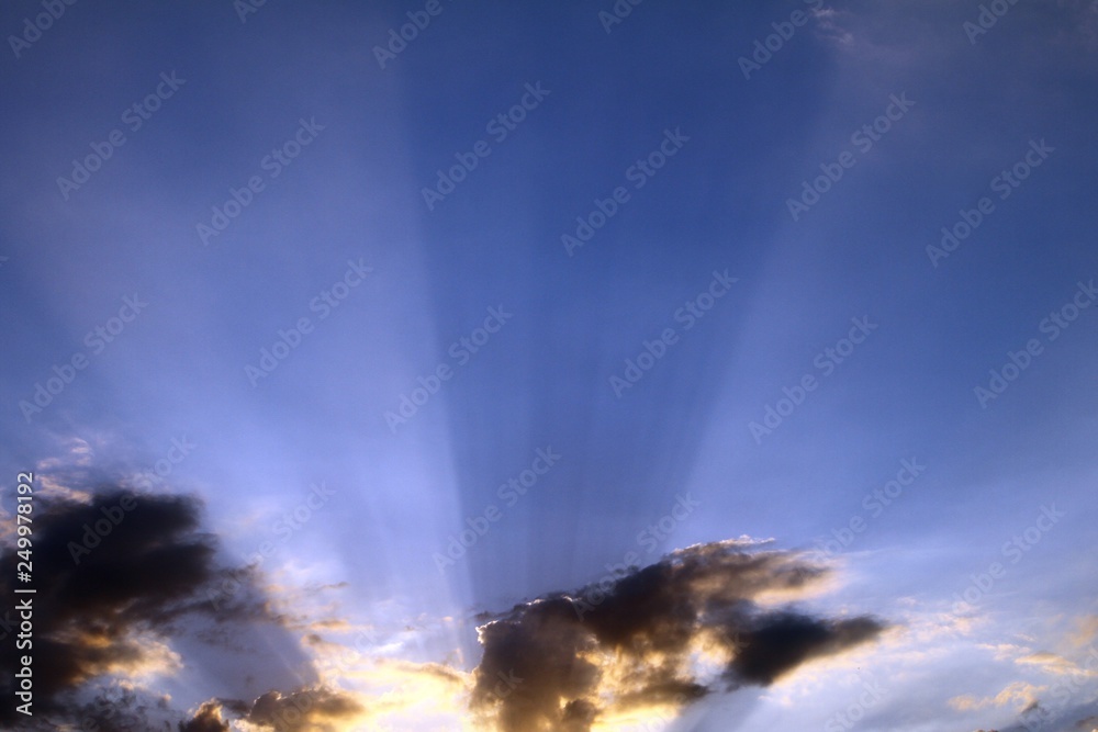 Fototapeta premium lovely bright sunset or sunrise clouds in the sky for using in design as background.