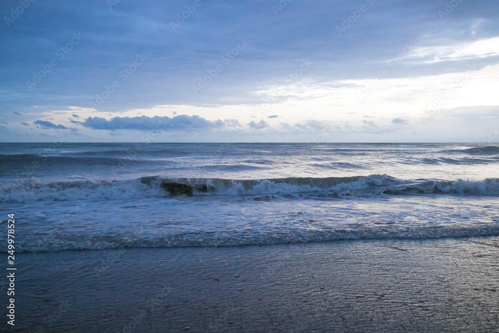 tourist beach after a storm in the off season tourist beach after a storm in the off season