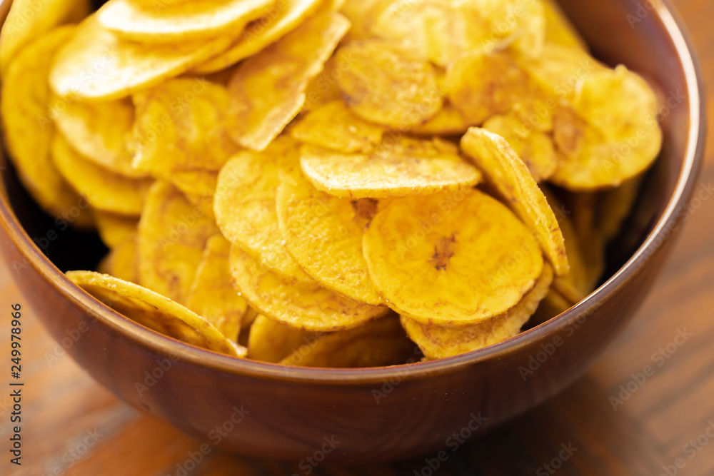 Nigerian Plantain Chips in Bowl ready to Eat Nigerian Plantain Chips in Bowl ready to Eat