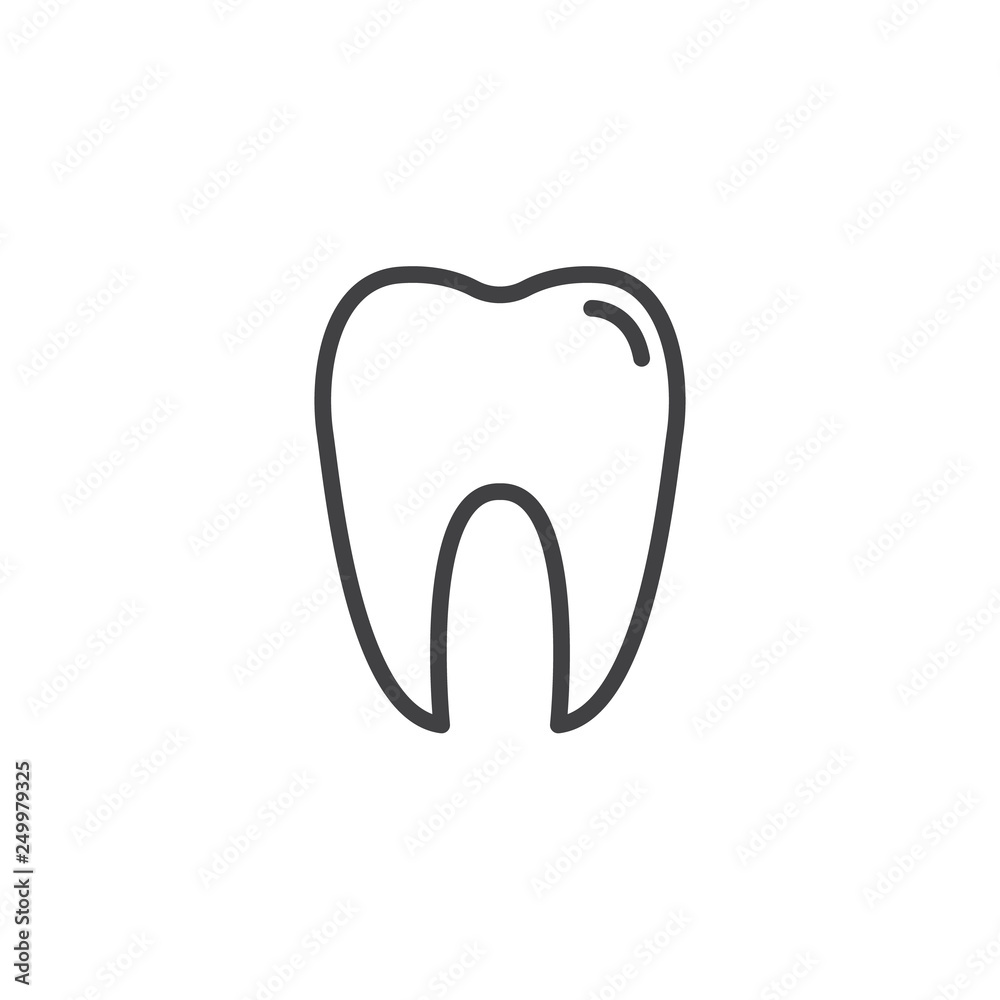 Human tooth line icon. linear style sign for mobile concept and web design. Healthy tooth outline vector icon. Dentistry symbol, logo illustration. Pixel perfect vector graphics Human tooth line icon. linear style sign for mobile concept and web design. Healthy tooth outline vector icon. Dentistry symbol, logo illustration. Pixel perfect vector graphics