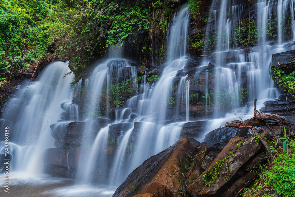 Tad-Pla-Kang waterfall, Beautiful waterfall in Chattrakan nationalpark  Pitsanulok province, ThaiLand.