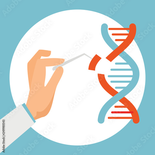 Dna engineering vector illustration
