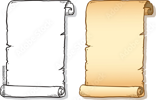 Papyrus scroll vector photo