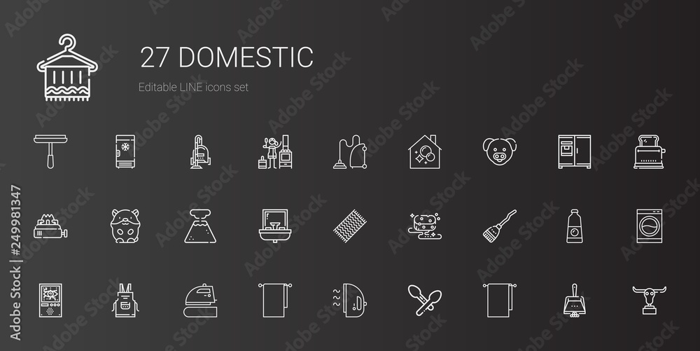 domestic icons set