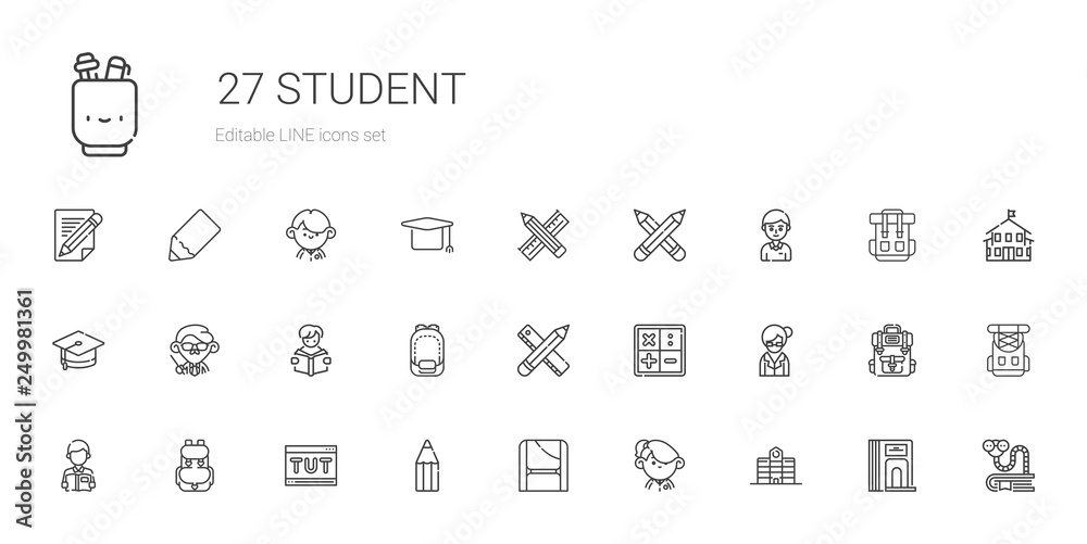 student icons set student icons set