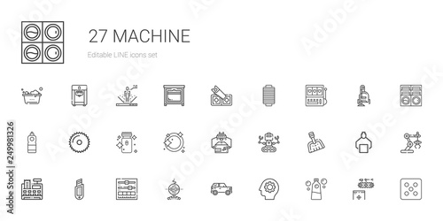 machine icons set