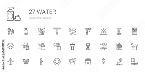 water icons set