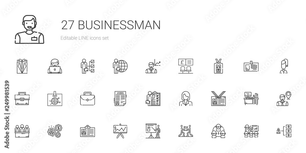 businessman icons set businessman icons set