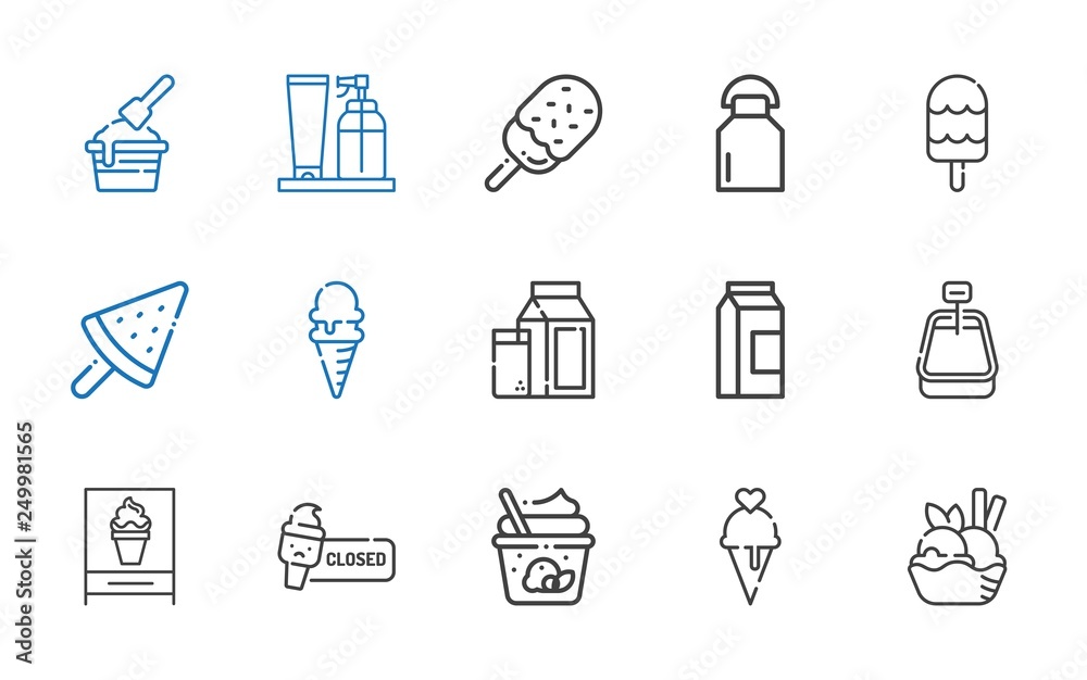 dairy icons set dairy icons set