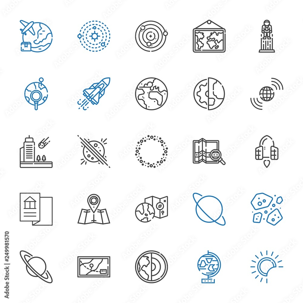 Obraz premium orbit icons set