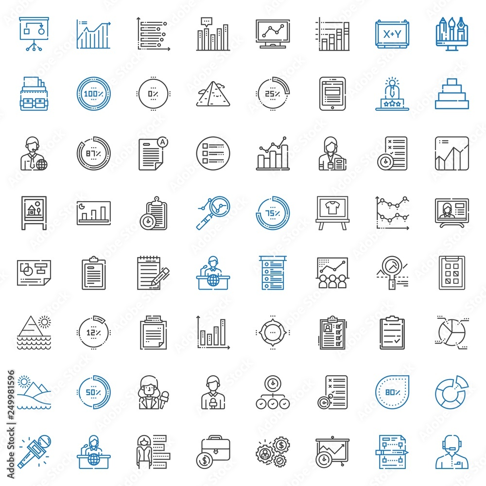 Fototapeta premium report icons set