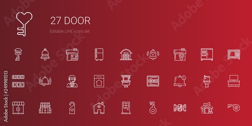 door icons set