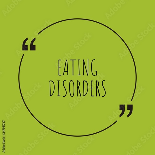 Eating disorders word concept