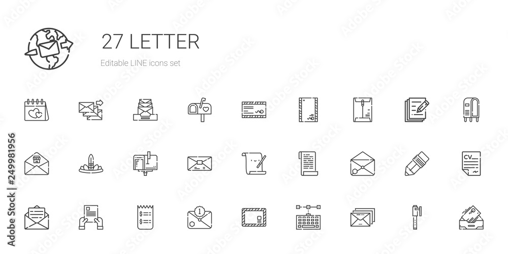 letter icons set letter icons set