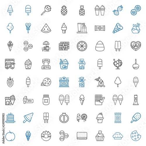 dessert icons set