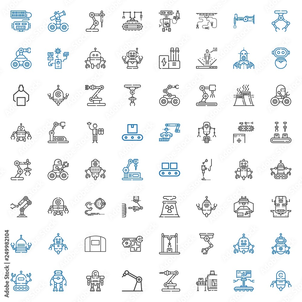 manufacturing icons set manufacturing icons set