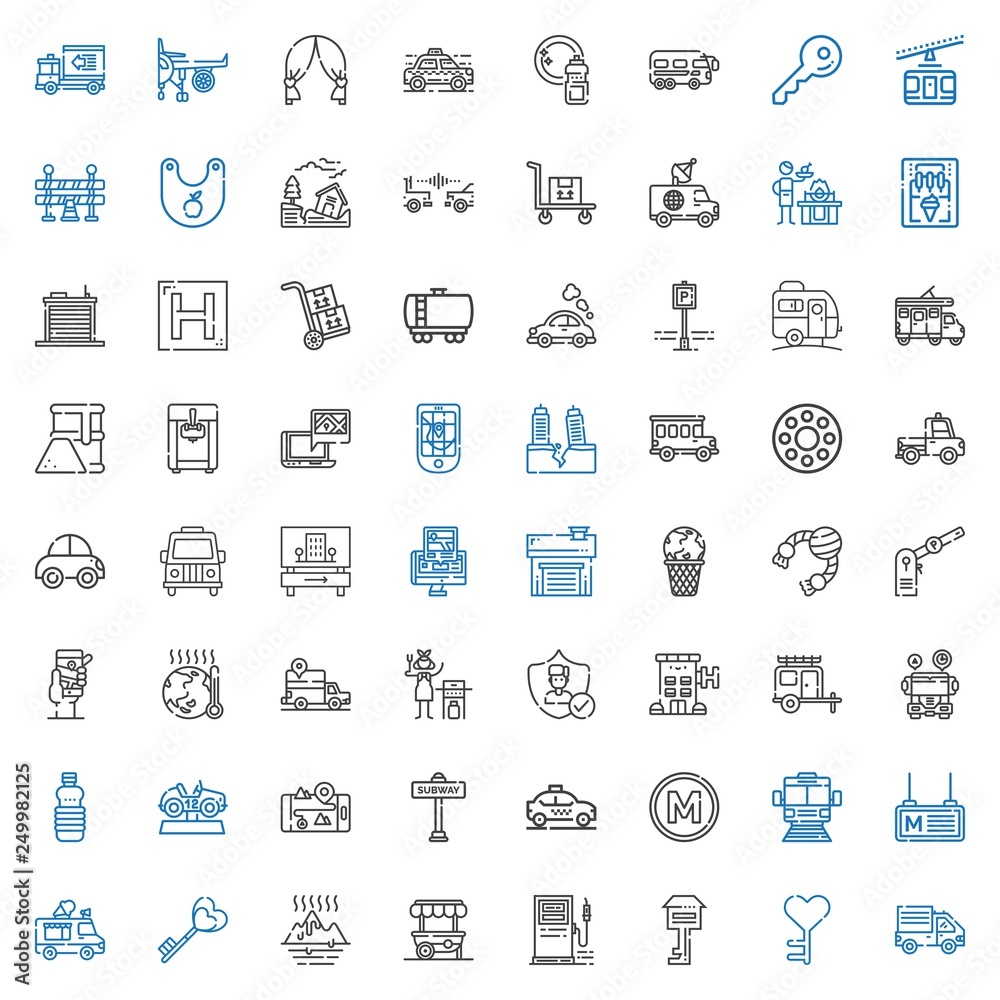 car icons set